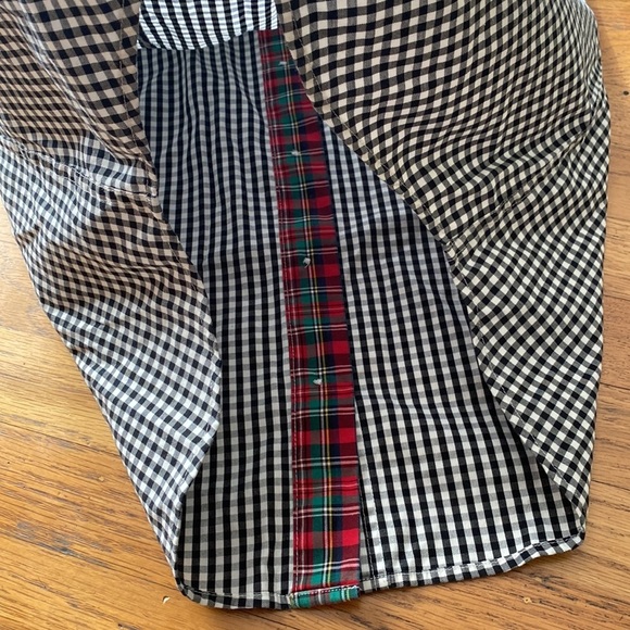 Vineyard Vines Cotton Cashmere Holiday Gingham Button Down Shirt Size 0 - Picture 10 of 12